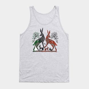 Ethnic Rabbit Art Print Tank Top